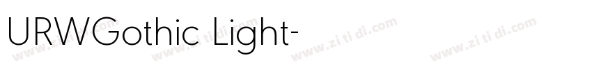 URWGothic Light字体转换